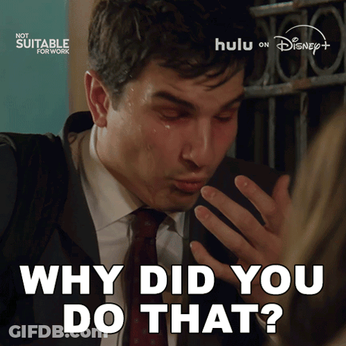 Man In Suit Crying Asking Why Did You Do That GIF