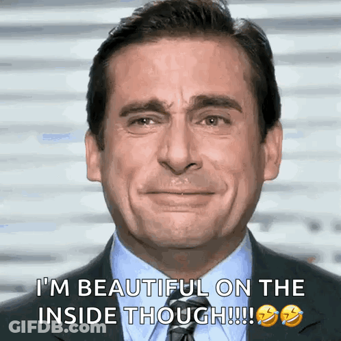 Man In Suit Crying Says Im Beautiful Inside GIF