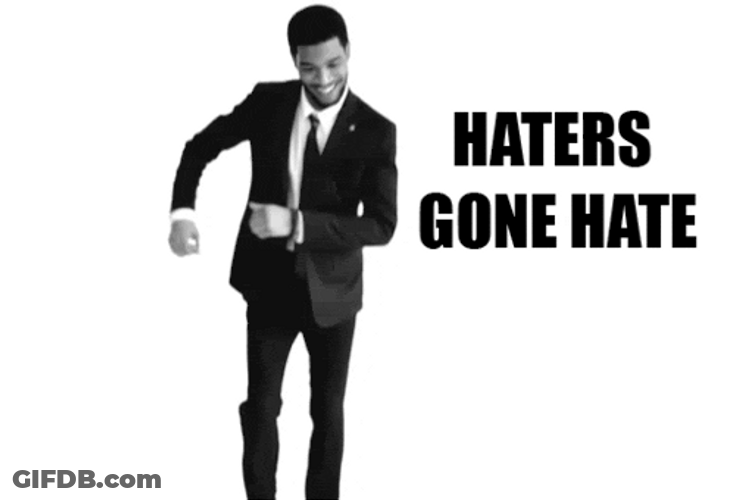 Man In Suit Dance Haters GIF