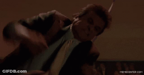 Man In Suit Dancing In Dark Room With Memecenter.com GIF