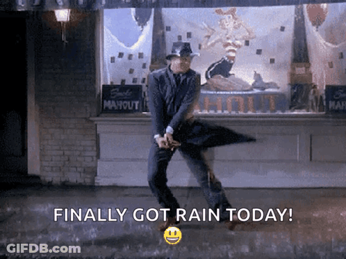 Man In Suit Dancing In Rain Finally Got Rain GIF