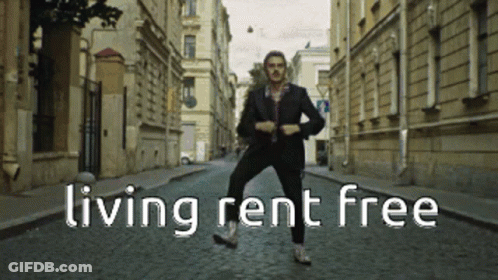 Man In Suit Dancing Living Rent Free GIF