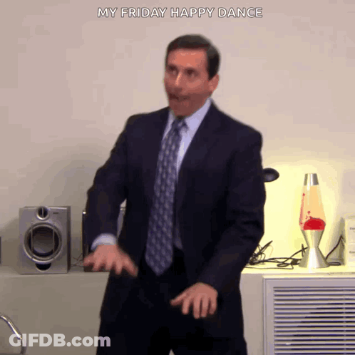 Man In Suit Dancing My Friday Happy Dance GIF
