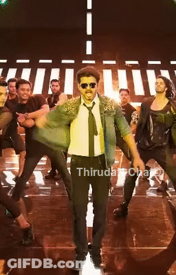 Man In Suit Dancing On Stage Thiruda Chase GIF