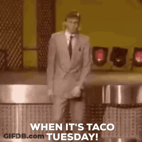 Man In Suit Dancing Taco Tuesday GIF