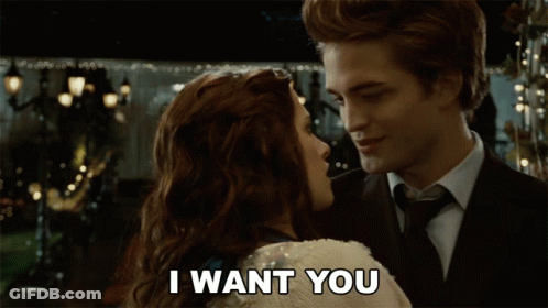 Man In Suit Dancing With Woman Saying I Want You GIF