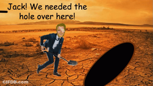 Man In Suit Digging Hole Saying Jack We Needed The Hole GIF