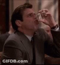 Man In Suit Drinking Glass Of Water GIF