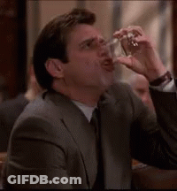 Man In Suit Drinking Glass Of Water GIF