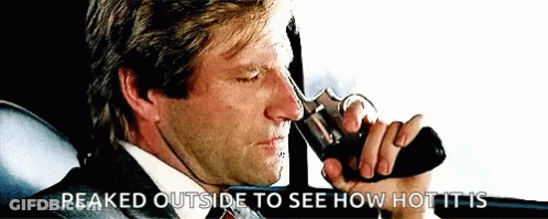 Man In Suit Drinking Glass Saying Peaked Outside GIF