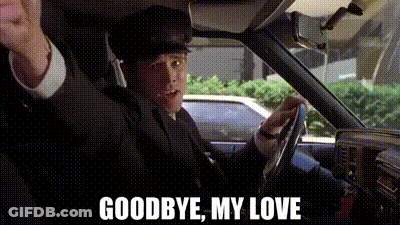 Man In Suit Driving Car Goodbye My Love GIF