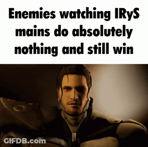 Man In Suit Enemies Watching Irys Mains Do Absolutely Nothing And Still Win GIF