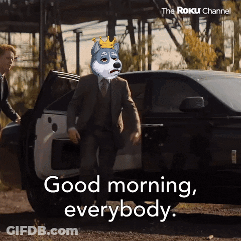 Man In Suit Exits Car Good Morning Everybody GIF
