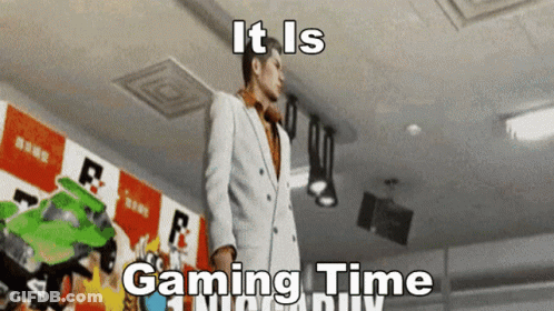 Man In Suit Gaming Time Ceiling GIF