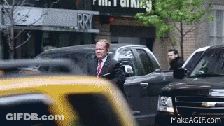 Man In Suit Getting Out Of Car GIF
