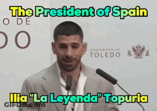 Man In Suit Giving Speech The President Of Spain GIF