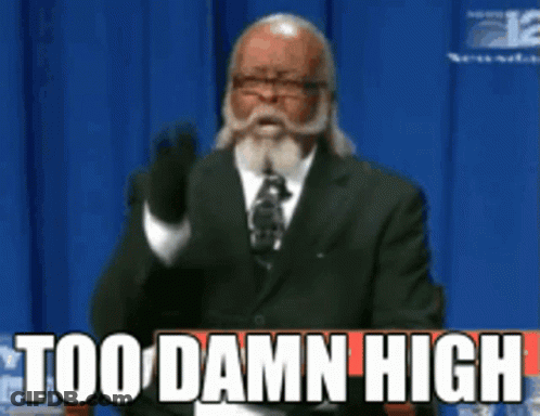 Man In Suit Giving Speech Too Damn High GIF