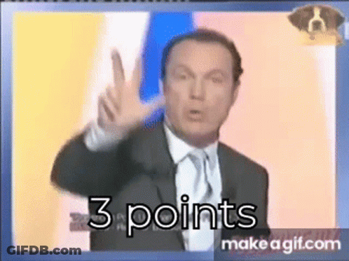 Man In Suit Giving Thumbs Up Saying 3 Points GIF