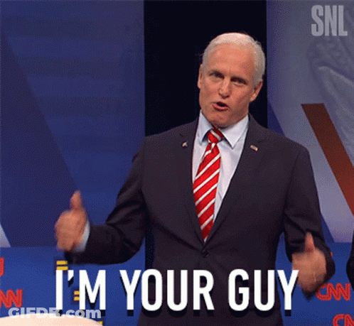 Man In Suit Giving Thumbs Up Saying I'm Your Guy GIF
