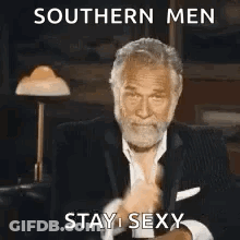 Man In Suit Giving Thumbs Up Says Southern Men Stay Sexy GIF