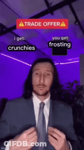Man In Suit Giving Trade Offer GIF