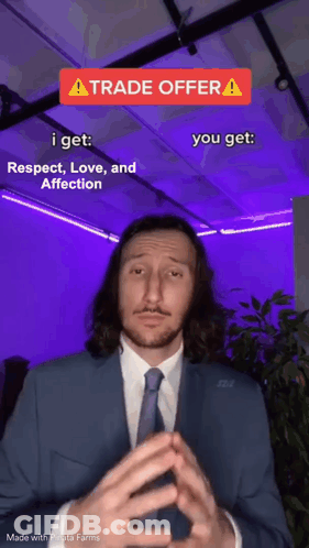Man In Suit Giving Trade Offer GIF