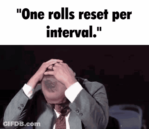 Man In Suit Hands On Head One Rolls Reset Per Interval GIF