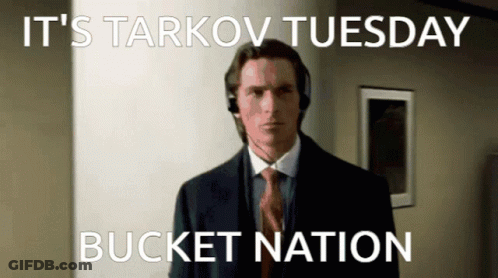 Man In Suit Headphones It's Tarkov Tuesday Bucket Nation GIF