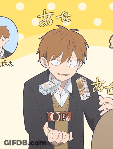 Man In Suit Holding Box Saying O GIF