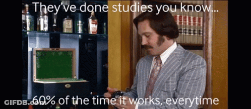 Man In Suit Holding Camera And Saying They Have Done Studies GIF