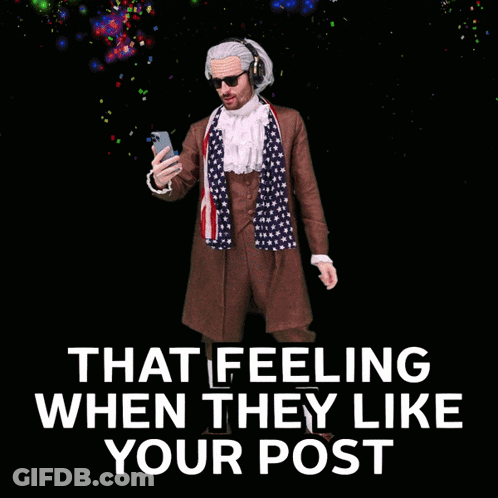 Man In Suit Holding Cane That Feeling When They Like Your Post GIF
