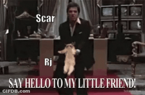 Man In Suit Holding Cat Says Hello Little Friend GIF