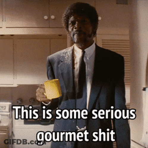 Man In Suit Holding Coffee Saying Serious Gourmet GIF