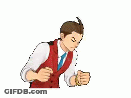 Man In Suit Holding Fists Up GIF