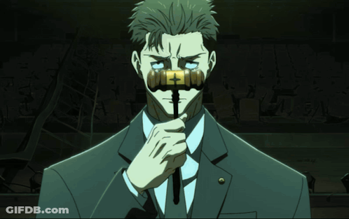 Man In Suit Holding Gavel To Mouth GIF