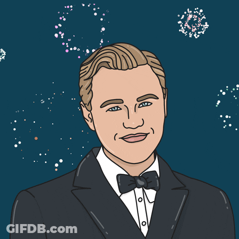 Man In Suit Holding Glass Of Champagne GIF