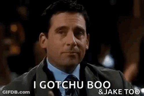 Man In Suit Holding Glass Saying I Gotchu Boo And Jake Too GIF
