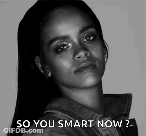 Man In Suit Holding Head Says Be Smart GIF