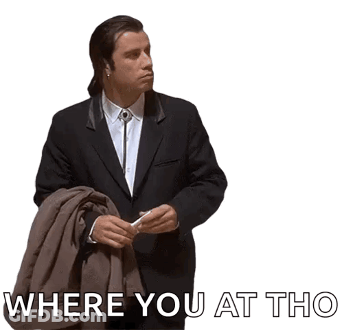 Man In Suit Holding Jacket Where You At Tho GIF