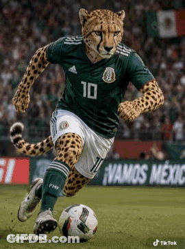 Man In Suit Holding Mexican Flag At Podium GIF
