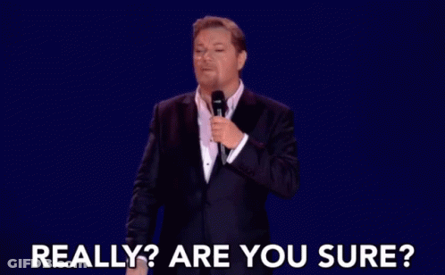 Man In Suit Holding Microphone Really Are You Sure GIF