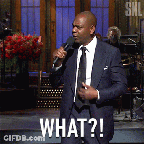 Man In Suit Holding Microphone Saying What GIF