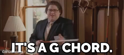 Man In Suit Holding Paper Says Its A G Chord GIF