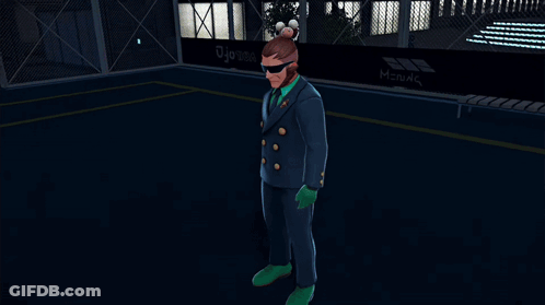 Man In Suit Holding Red Flag GIF