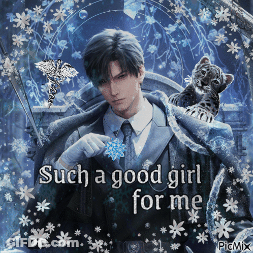 Man In Suit Holding Snowflake Such A Good Girl GIF