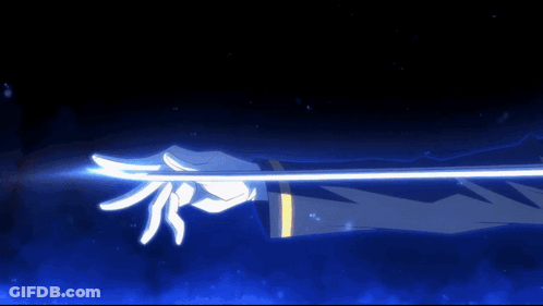 Man In Suit Holding Sword GIF