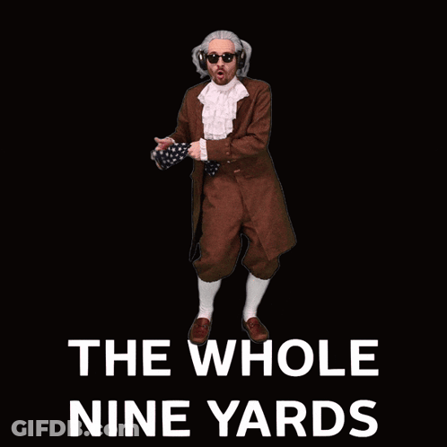 Man In Suit Holding Tie The Whole Nine Yards GIF