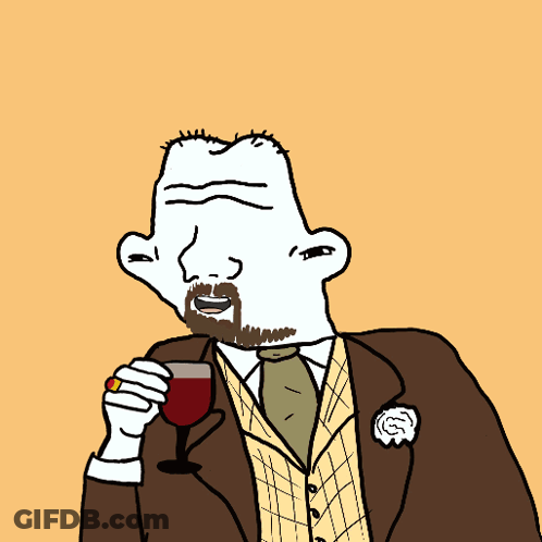 Man In Suit Holding Wine Cheers GIF