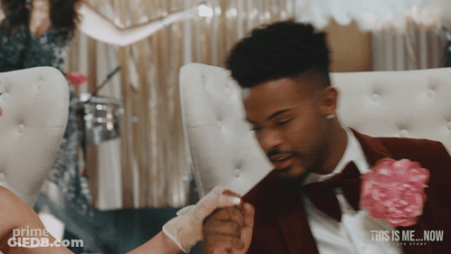 Man In Suit Holding Woman's Hand This Is Me Now GIF