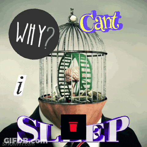 Man In Suit In Cage Why Cant I Sleep GIF